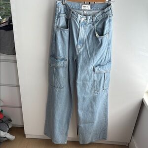 Agolde Light Blue Cargo Pants